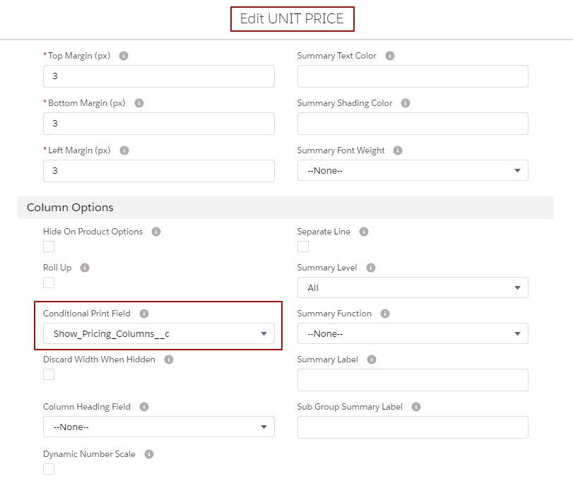 Salesforce CPQ Edit Unit Price Fields,Picklists and Checkboxes